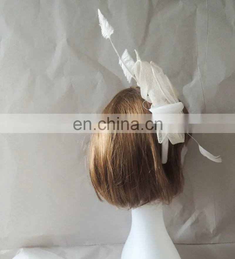 New handmade feather fascinator flower accessory wedding hair band