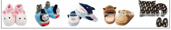 Winter cute warm pp cotton plush animal shape indoor kids slipper