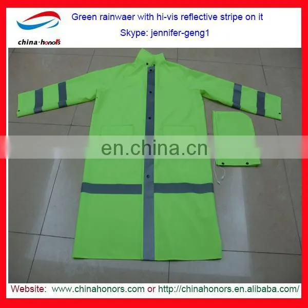 NEW industrial rain coat polyester rain coats vinyl coated polyester webbing