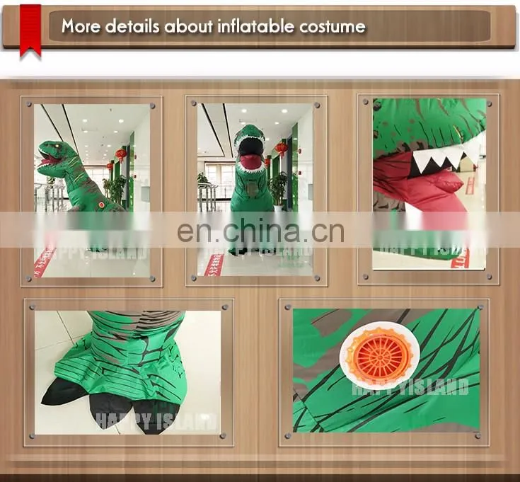 HI 210cm height walking adult dinosaur costume inflatable t-rex costume