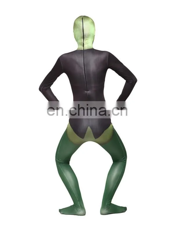 Green Frog Full Body Spandex Lycra Catsuit Cosplay Party Dress Funny Costume