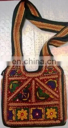 2015 New Arrival Hot Sale Indian Embroidered handmade banjara boho long shoulder girls collage bag Tote Sling Handbag