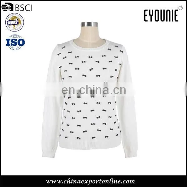2016 Comfortable V-Neck Casual Cotton Soft Knit Womens Sweaters Mix Metal Yarn Ladies Garment