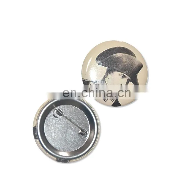 Metal safty pin back advertising promotions tin button badge
