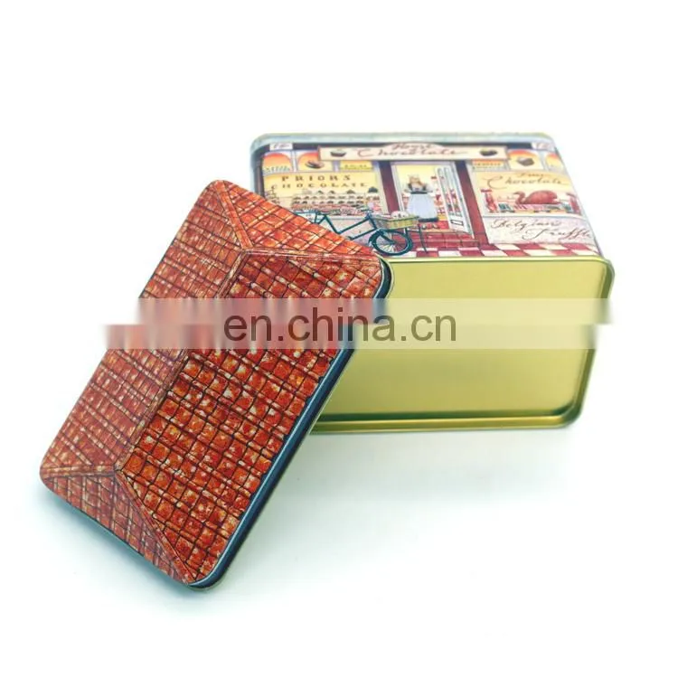house shaped packing tin box, tin box for packing gift or candy
