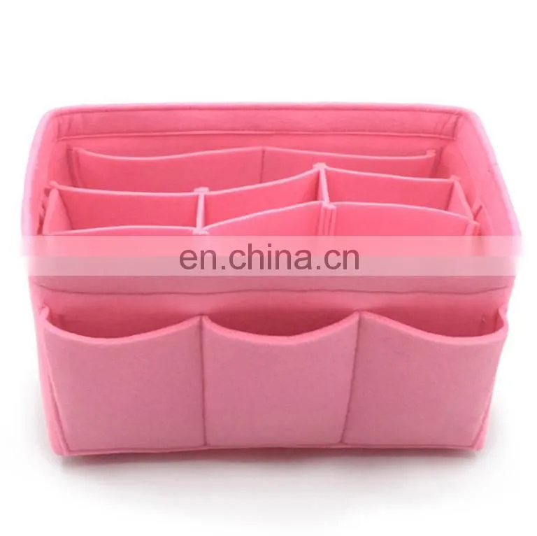 Extra Large Capacity Multi-function Felt Makeup Bag Organizer for Ladies and Travel