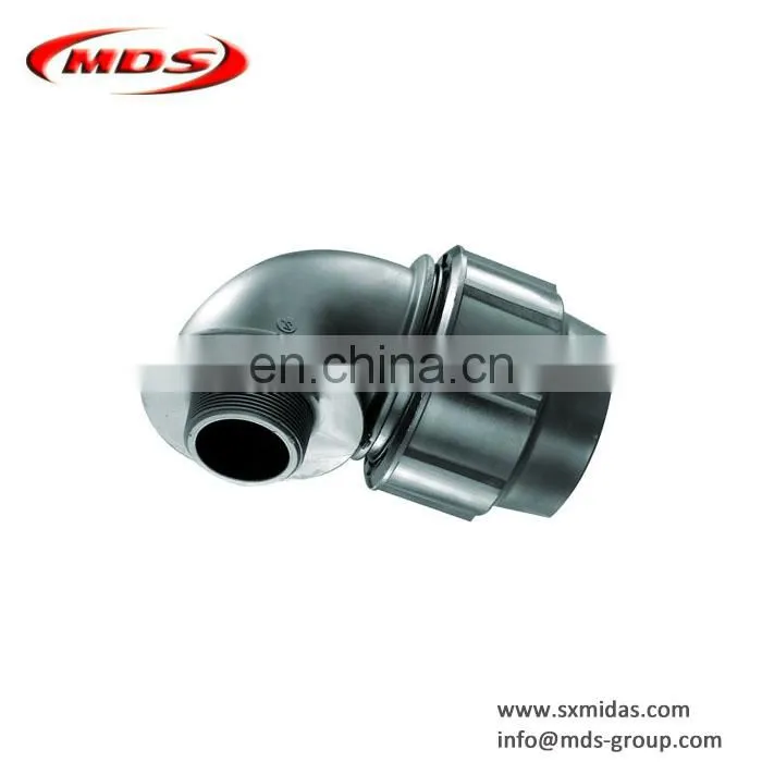 China PN10 PP quick compression pipe fittings 90 degree male elbow with high quality