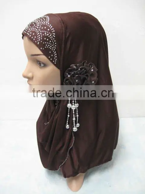 A529 New Arrival Islamic Scarves Women Muslim One Piece Hijab Flower hijab