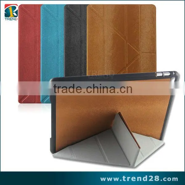 wholesales portable folding leather case for ipad Air2 tablet
