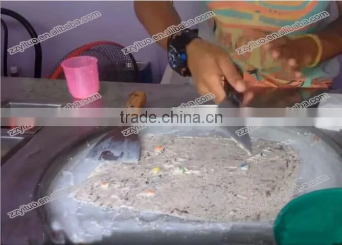 Hign Efficiency Flat Pan Fried Ice Cream Machine