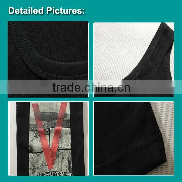 2014 free clothes /loose and comfortable tank top for men clothes from garment factory