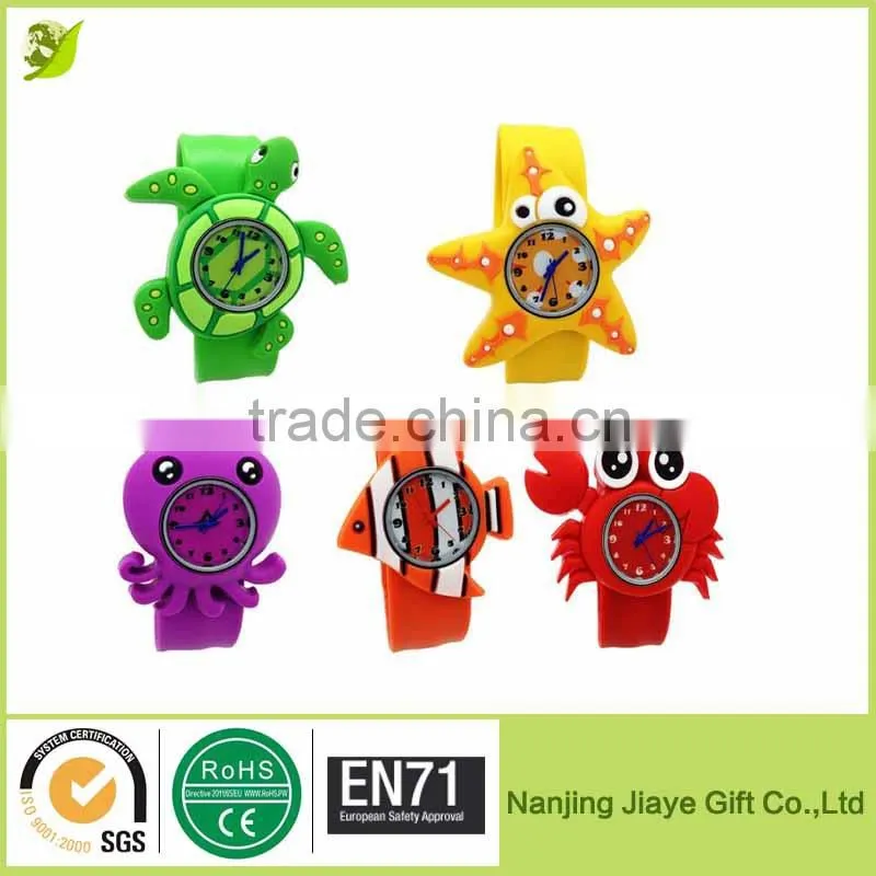 Fancy silicon rubber bracelet watch for child watch