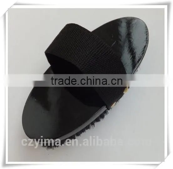 wooden back horse body brush with plastic bristle/good quality