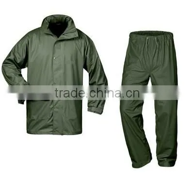 PU/ Rain Jacket With Invisible Attached Hood