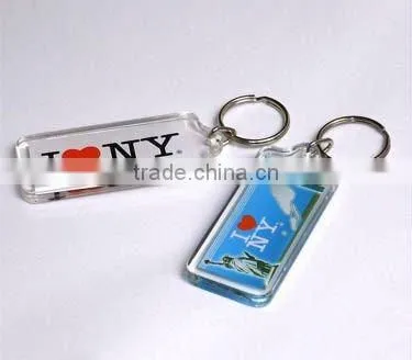 Clear Plastic Key Ring Tag