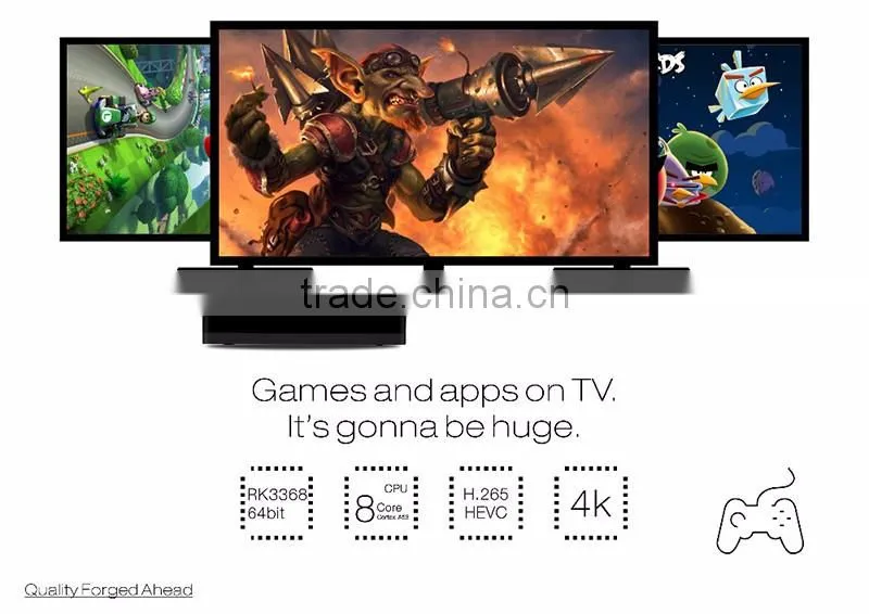 Rockchip RK3368 Octa Core 64Bit 2GB RAM 16GB ROM Smart Android 5.1 TV Box OEM i68