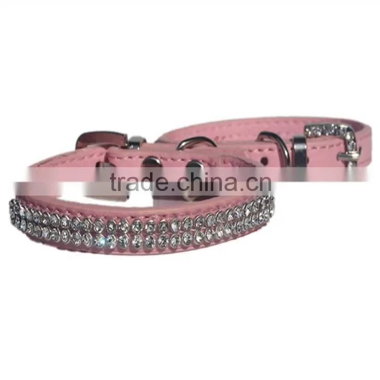 Pet supplies wholesale dog and cat fine mesh diamond pet collars