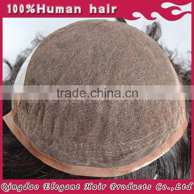 100% virgin remy top quality human hair toupee for men wholesale