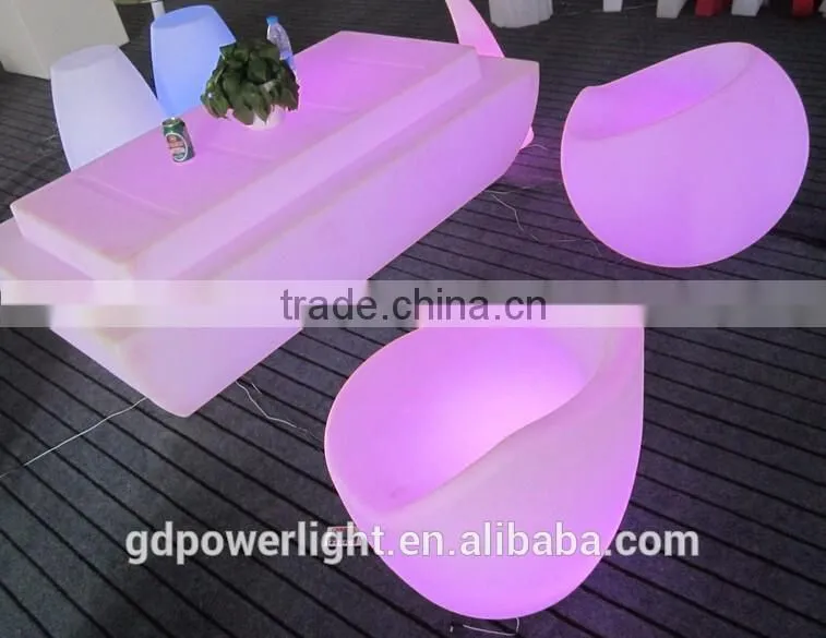 New Rechargeable PE plastic Chair stool with LED light and remote control YXF-5653