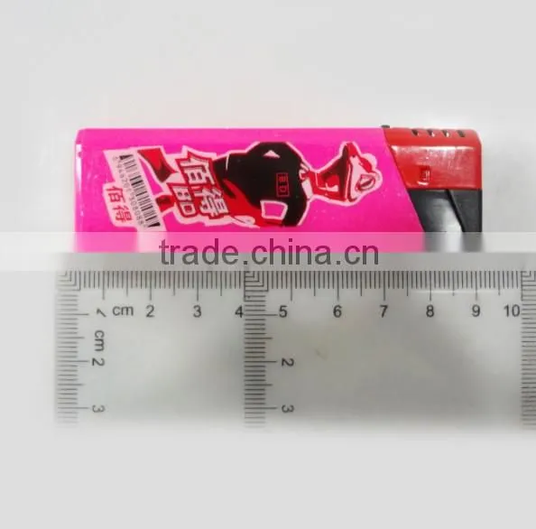 five solid colors plastic lighter gas windproof lighter electric lighter for cigarette with printing