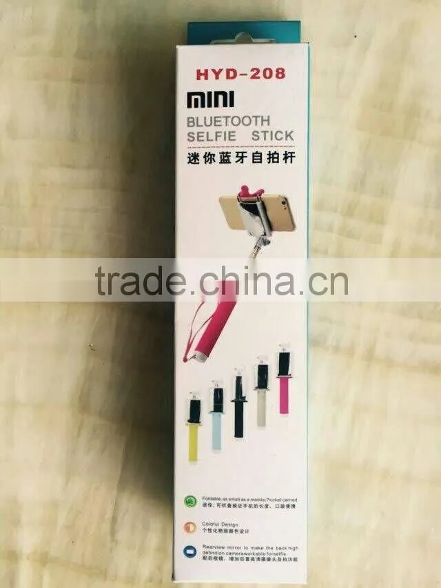 Travelling necessity selfie stick with bluetooth button, wireless monopod selfie-stick,selfie stick bluetooth