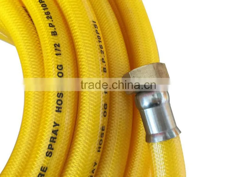 YONG HANG PVC YELLOW BRAIDED 1/2 FOR AGRICULTRAL HIGH PRESSURE SPARY HOSE