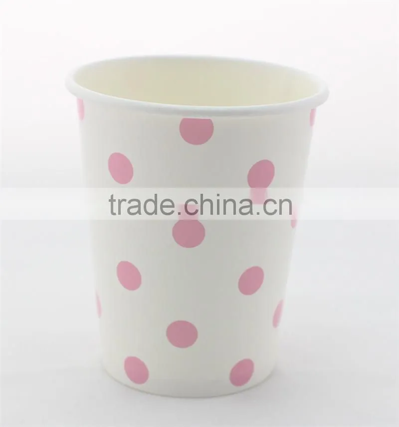 2015 Special Products Hot&Cold Drinking Polka Dot Tissue Paper Cup