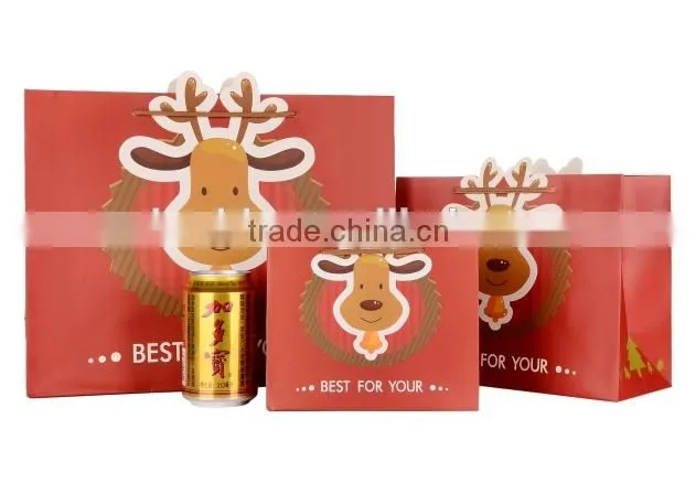 Fancy Elk Paper Shopping/Gift Bag With Handle For Christmas