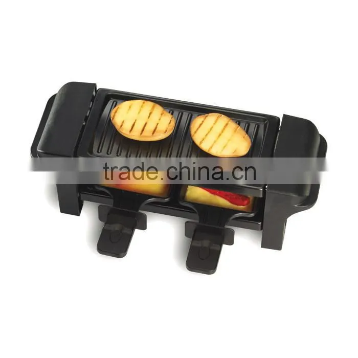 Non-stick Coating Mini Size Electric Raclette Grill Indoor Grill For 2 Persons RG-202