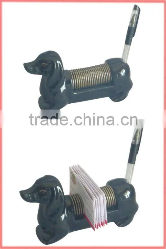 Ceramic name card holder is dog