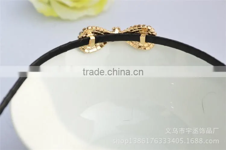 Lady Hairband Headband Hair Accessory Knotbow Crystal Metal Hair Band