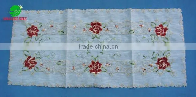 100% polyester embroidery table runner houseware household textile