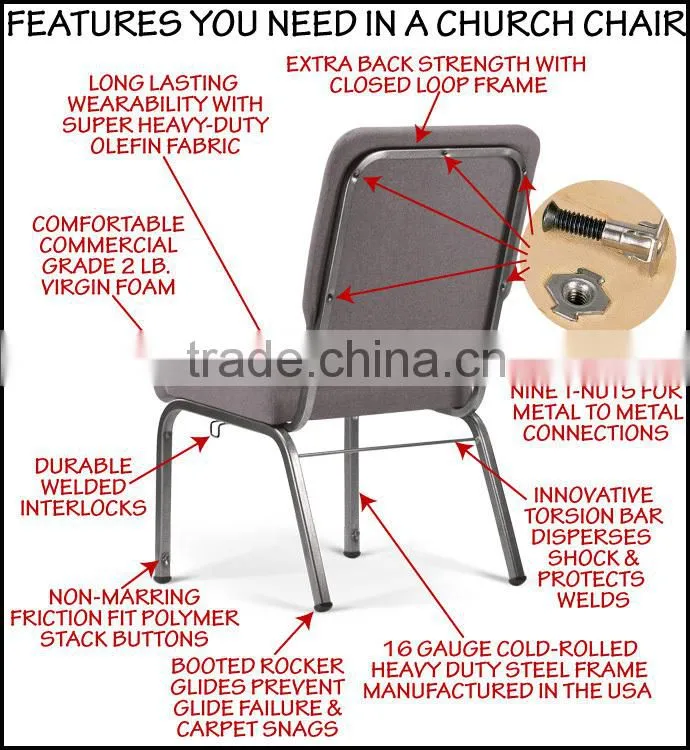 India church used wholesale stacking church chair used