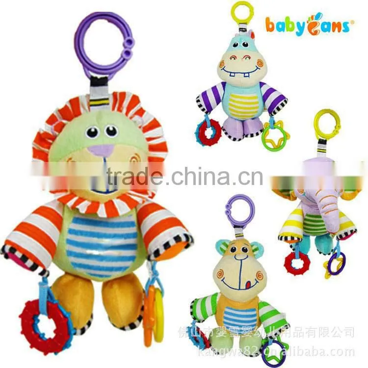 Babyfans baby teething ring toys baby rattle toy with plush elephant cheap toys from china