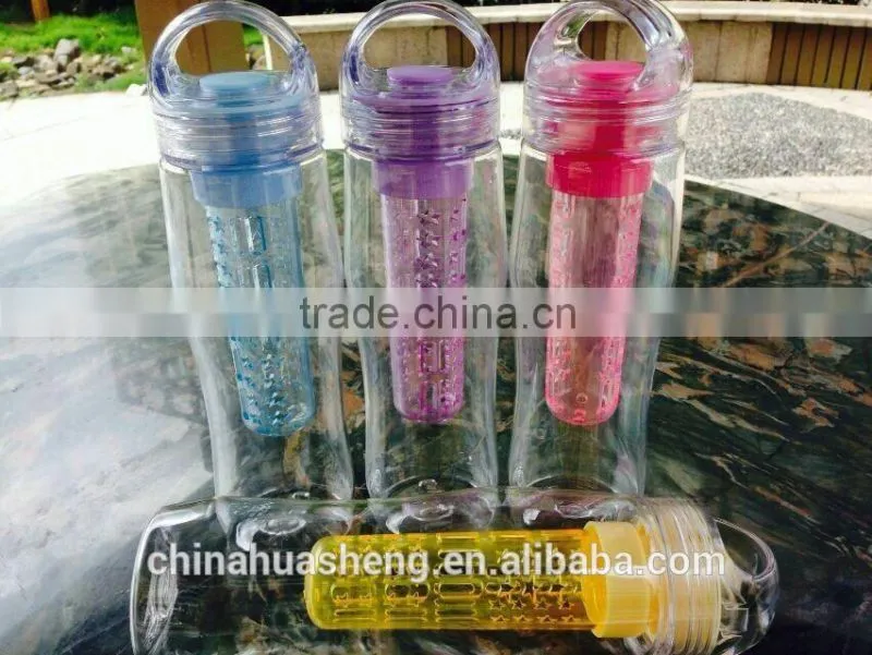740ml PC Clear water bottle with fruit infuser