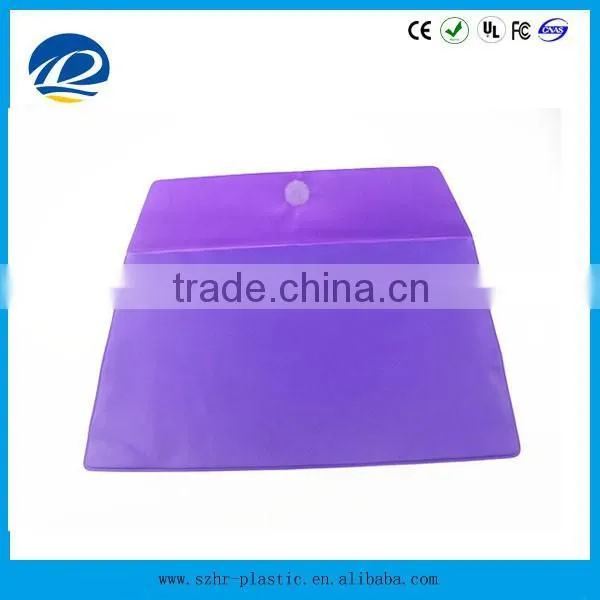 wholesale alibaba Stationery shape plastic envelope holder with velcro closure