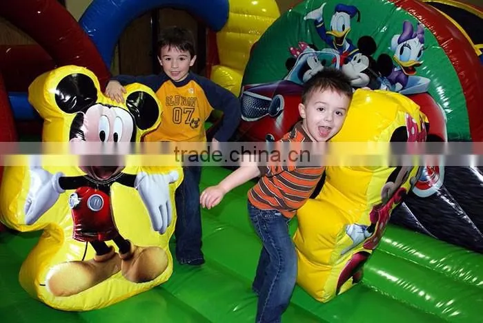 Mickey mouse inflatable amusement park inflatable playground on sale