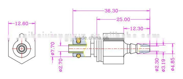 1/8" POM/EPDM Plastic disconnector IMD1602HB Male
