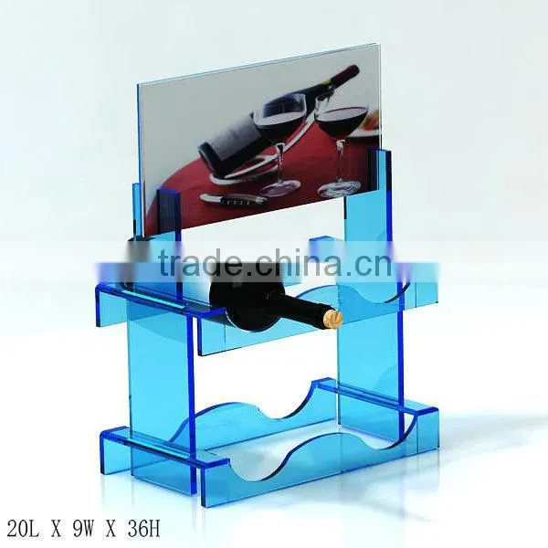 Professional restaurant acrylic display wine rack supermarket