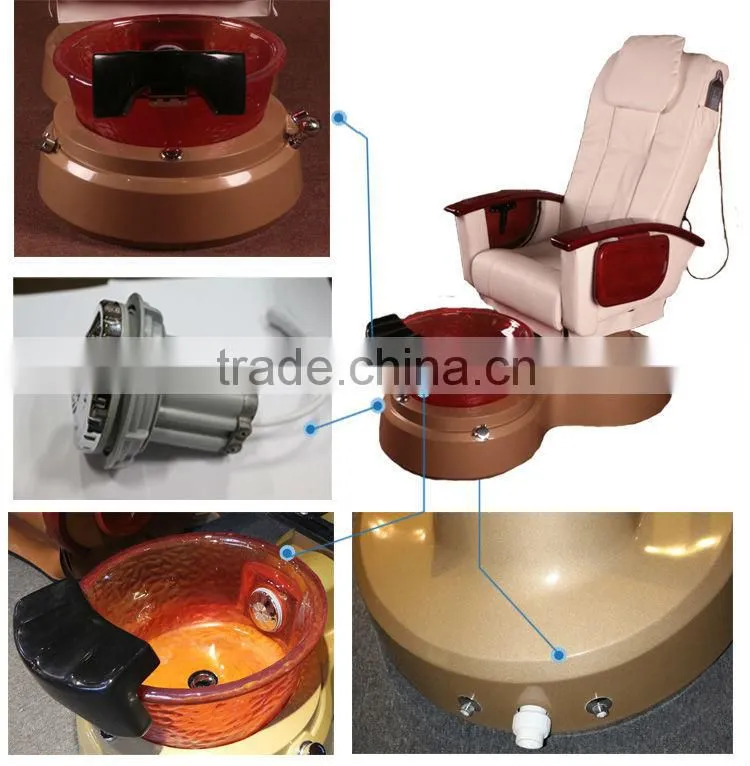 beauty salon FRP basin red chair