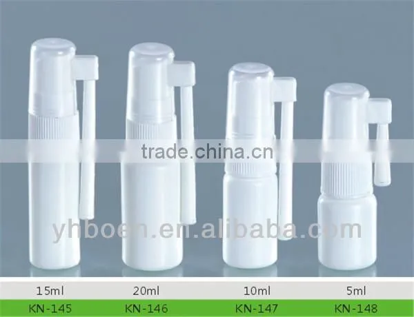 10ml 15ml 20ml HDPE plastic throat spray bottles throat sprayer bottle