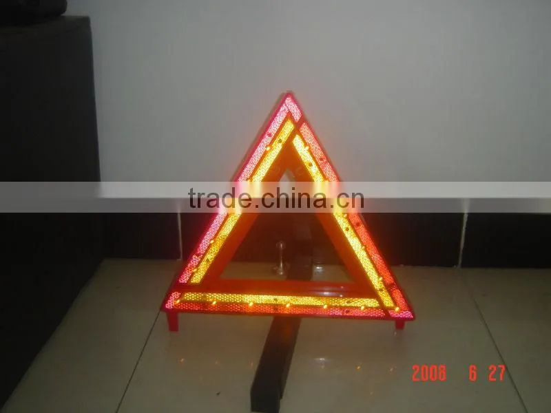 Road sign Flashing led warning triangle