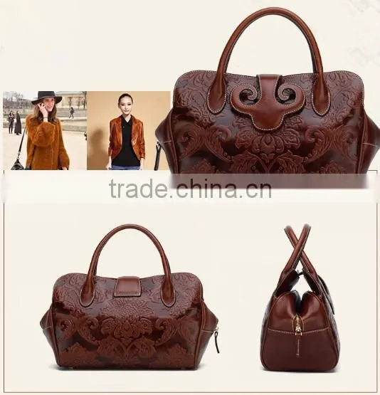 Most Popular Design Vintage Leather Tote Bag Wholesale Handbag China