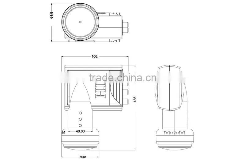 new arrival fuji ku band lnb in twin