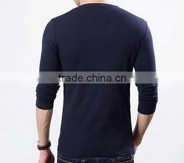 Design new products printing stylish v neck men t-shirt