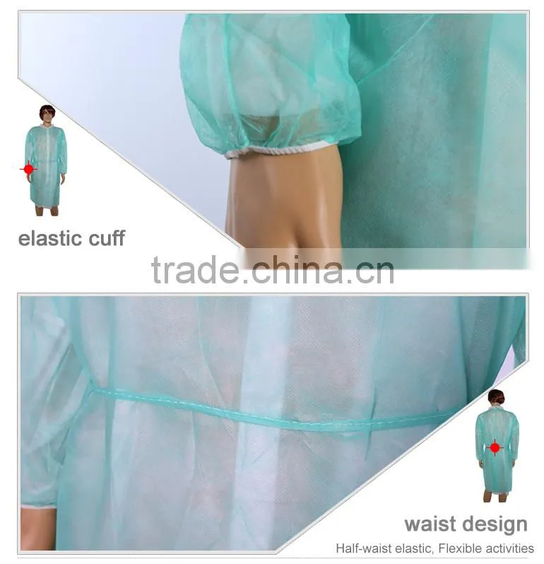 2015 hospital use disposable PP surgical smock
