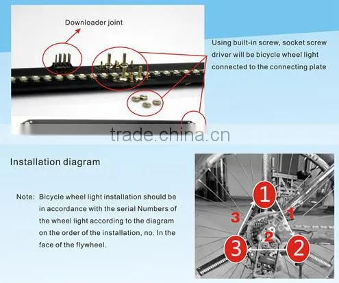 Hot Sale DIY Fashion 216LED Programmble Bike Wheel Light