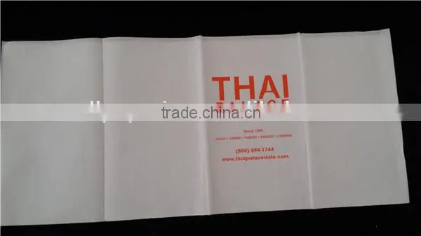 Hot Sale 43x43cm, 1/8Fold White Dinner Paper Napkins