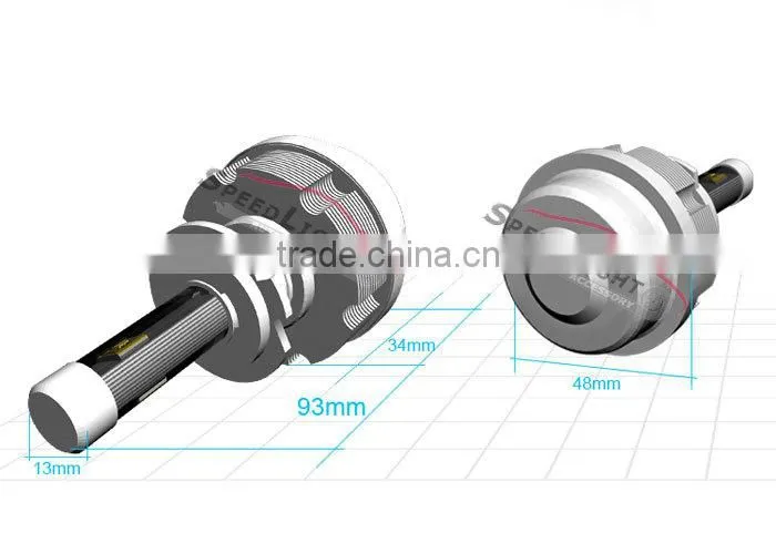 SpeedLight Upgrade Version 2S 30W 3600LM LED Headlight Bulb H7