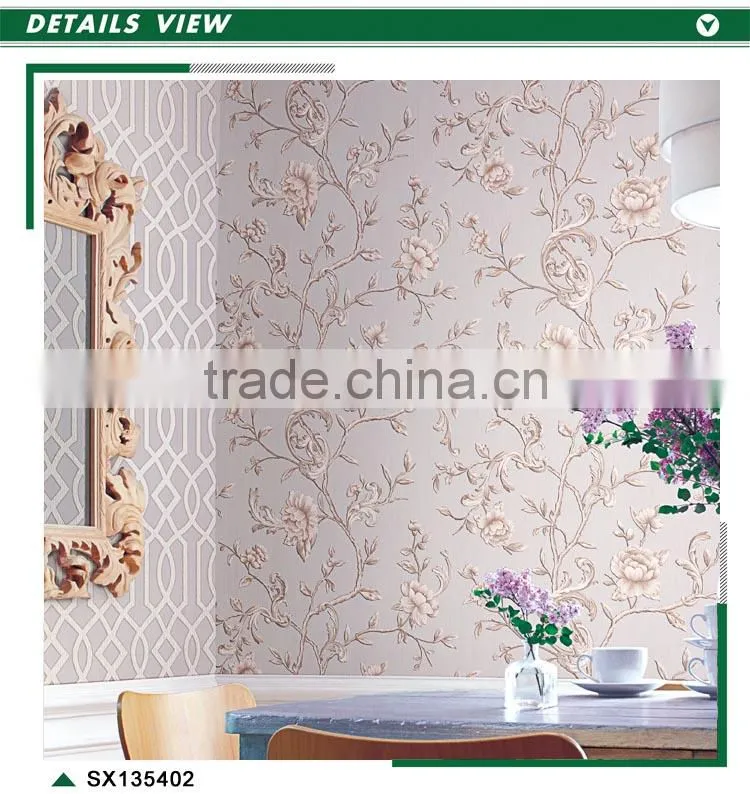 hot sale printed yarn wallpaper, american bold floral wall covering for home deco , decor wallcovering roll